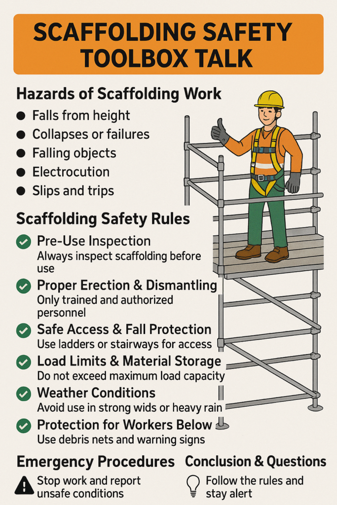 Scaffolding Safety Toolbox Talk (TBT)