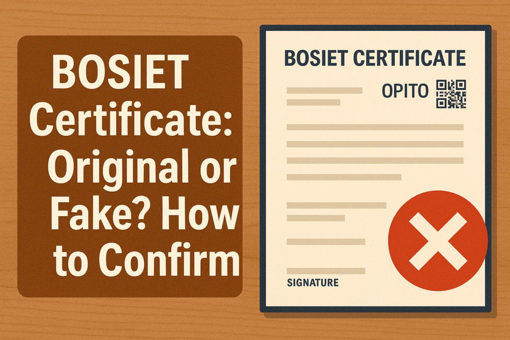 BOSIET Certificate Original or Fake? How to Confirm