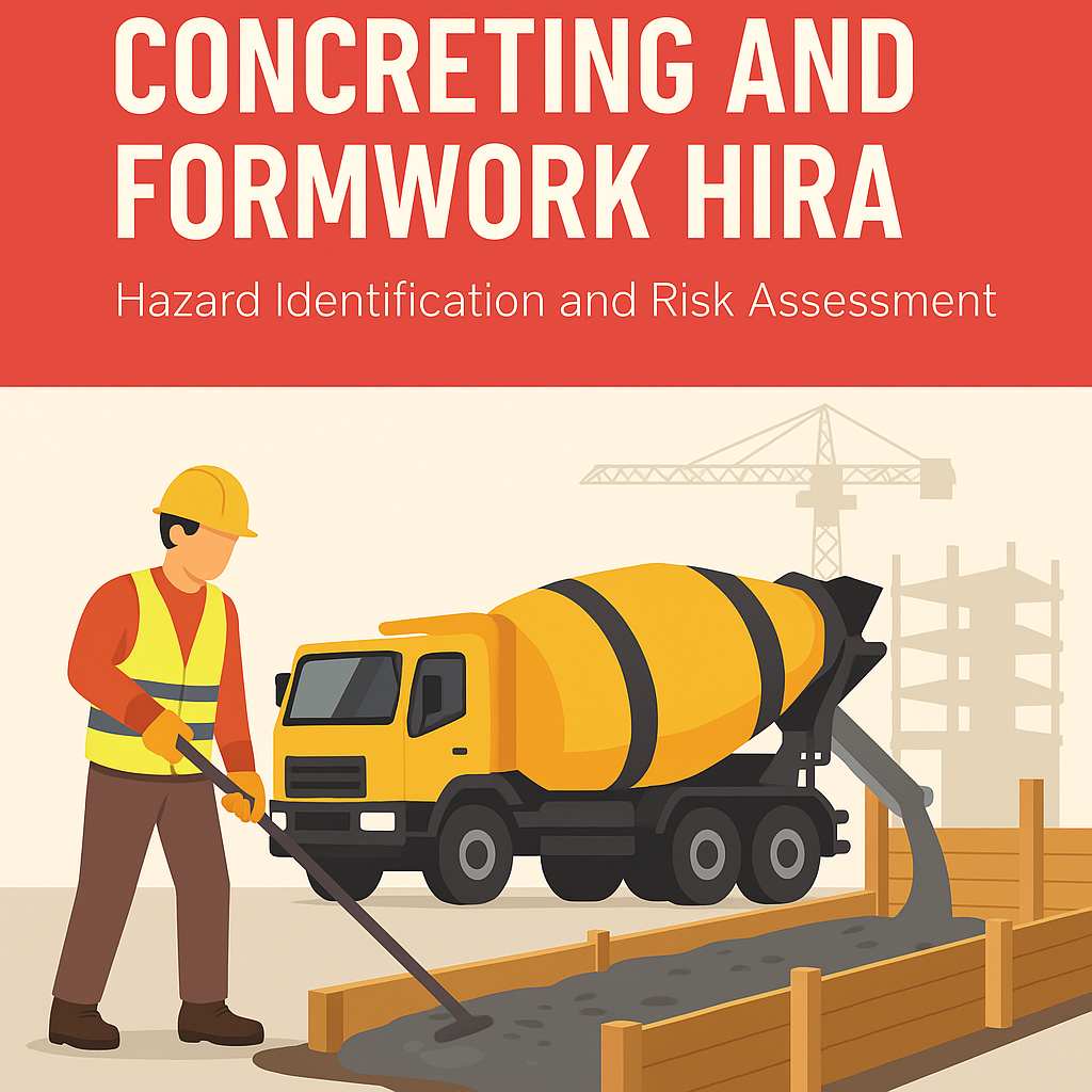 Concreting and Formwork HIRA (Hazard Identification and Risk Assessment)