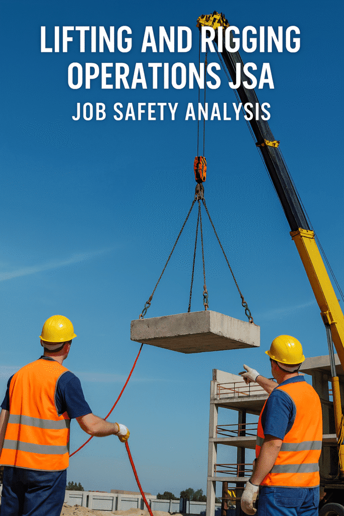 Lifting and Rigging Operations JSA - Job Safety Analysis