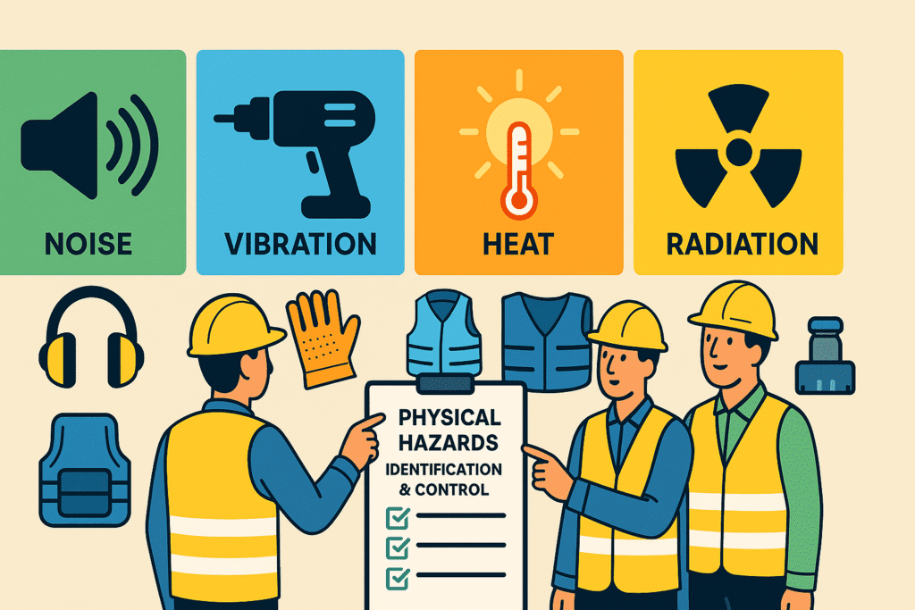 Physical Hazards at Work (Noise, Vibration, Heat, Radiation): Identification & Control
