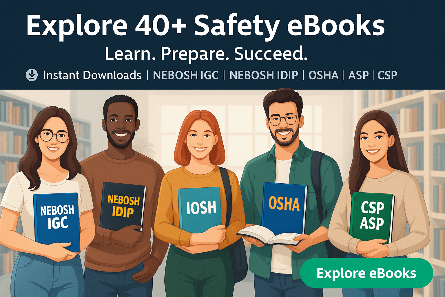 Explore NEBOSH IGC, NEBOSH IDIP, IOSH, OSHA, ASP, CSP eBooks