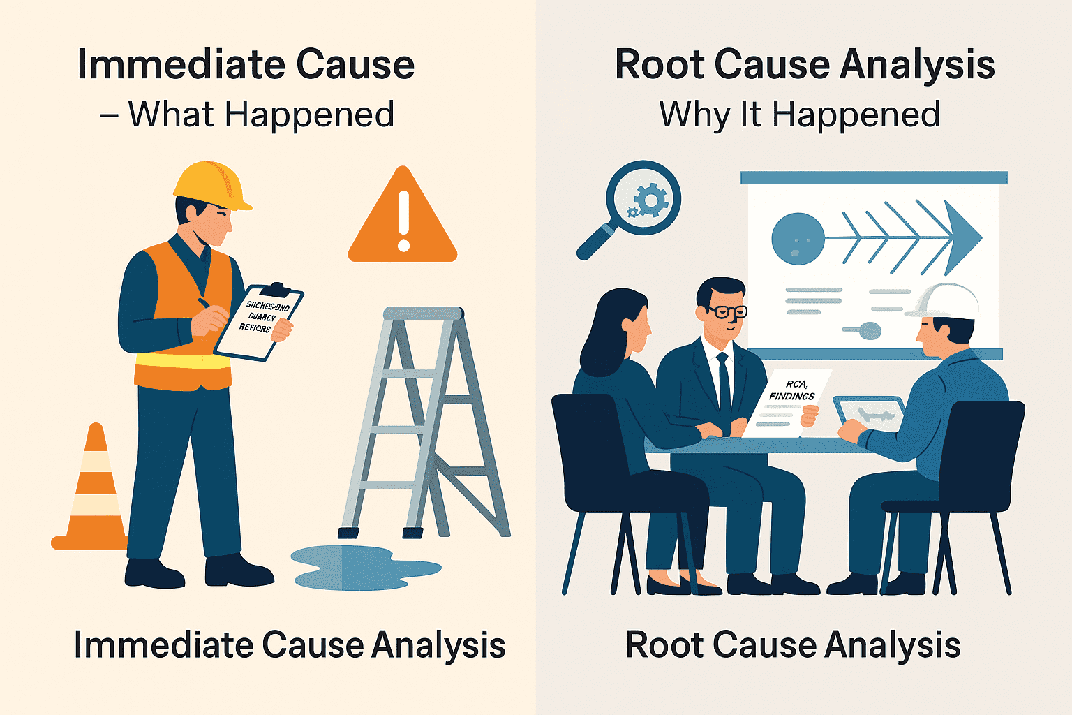 Root Cause Analysis vs Immediate Cause Analysis