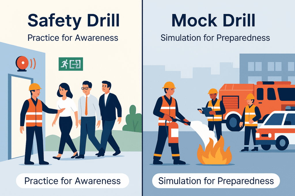 Safety Drill vs Mock Drill